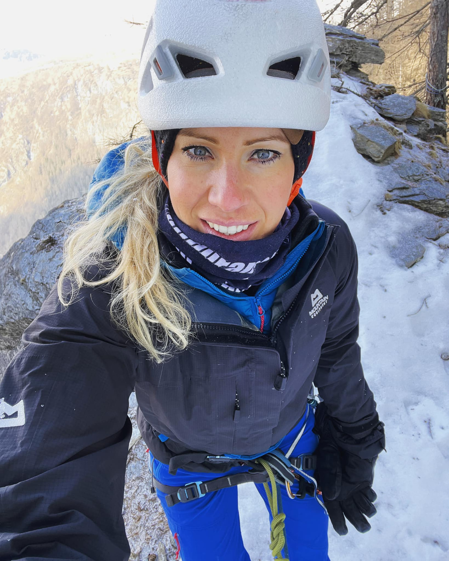 Amy mountaineering in the Alps